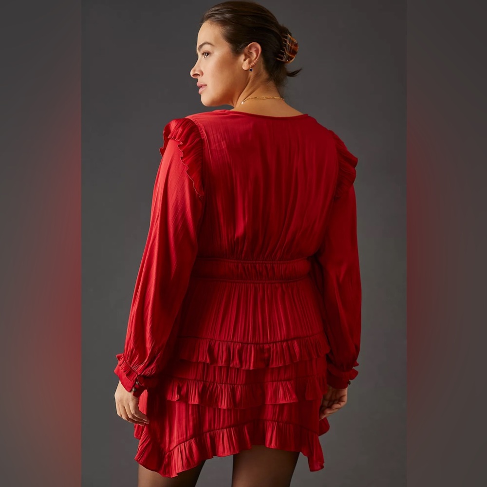 Tiered Ruffled Mini Dress - Picture 9 of 16